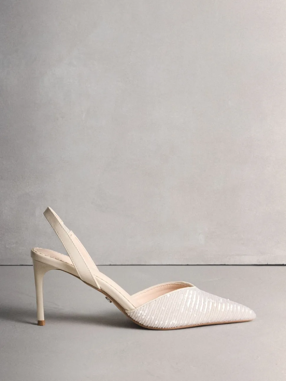 ivoire - Chaussures à talons Forever Comfort® à sequins et bride arrière