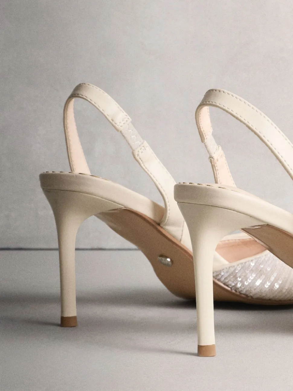 ivoire - Chaussures à talons Forever Comfort® à sequins et bride arrière