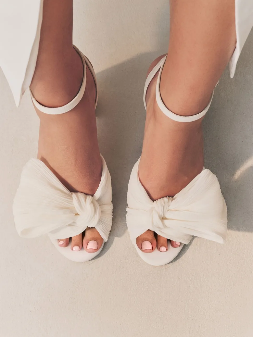 ivoire - Chaussures à talons de mariée Forever Comfort® Wedding Bow Block
