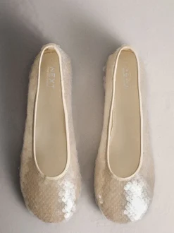 ivoire - Chaussures plates à sequins Forever Comfort® à bout rond