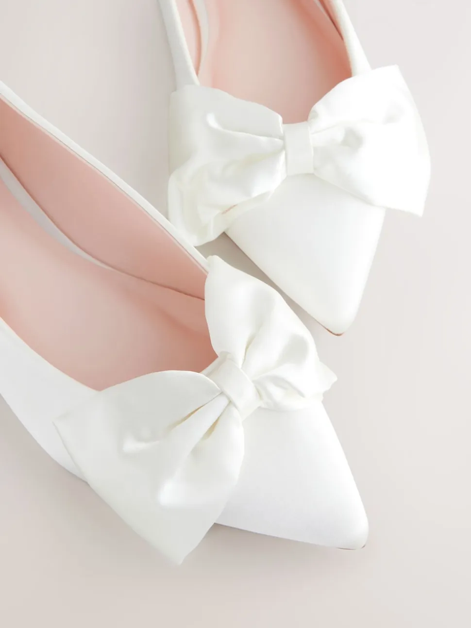 ivoire - Forever Comfort® Mariage Point Toe Nœud Mariage Ballet Chaussures