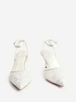 ivoire - Linzi Serenade Chaussures à talons en maille perlée