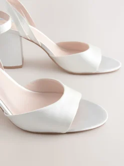 ivoire - Sandales de mariage Forever Comfort® à talons carrés à bout rond