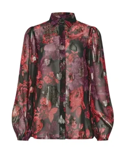 Jacquard noir - Long Tall Sally Haut à manches ballon