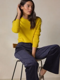 Jaune - Pulls Col rond N.Premium 100% cachemire