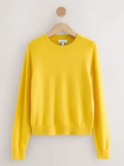Jaune - Pulls Col rond N.Premium 100% cachemire
