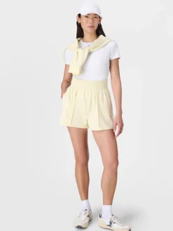 Jaune - Short CloudWeight Betty en sueur délavé au sable