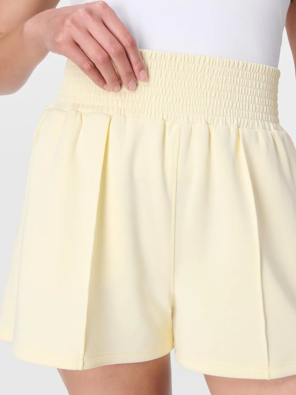 Jaune - Short CloudWeight Betty en sueur délavé au sable