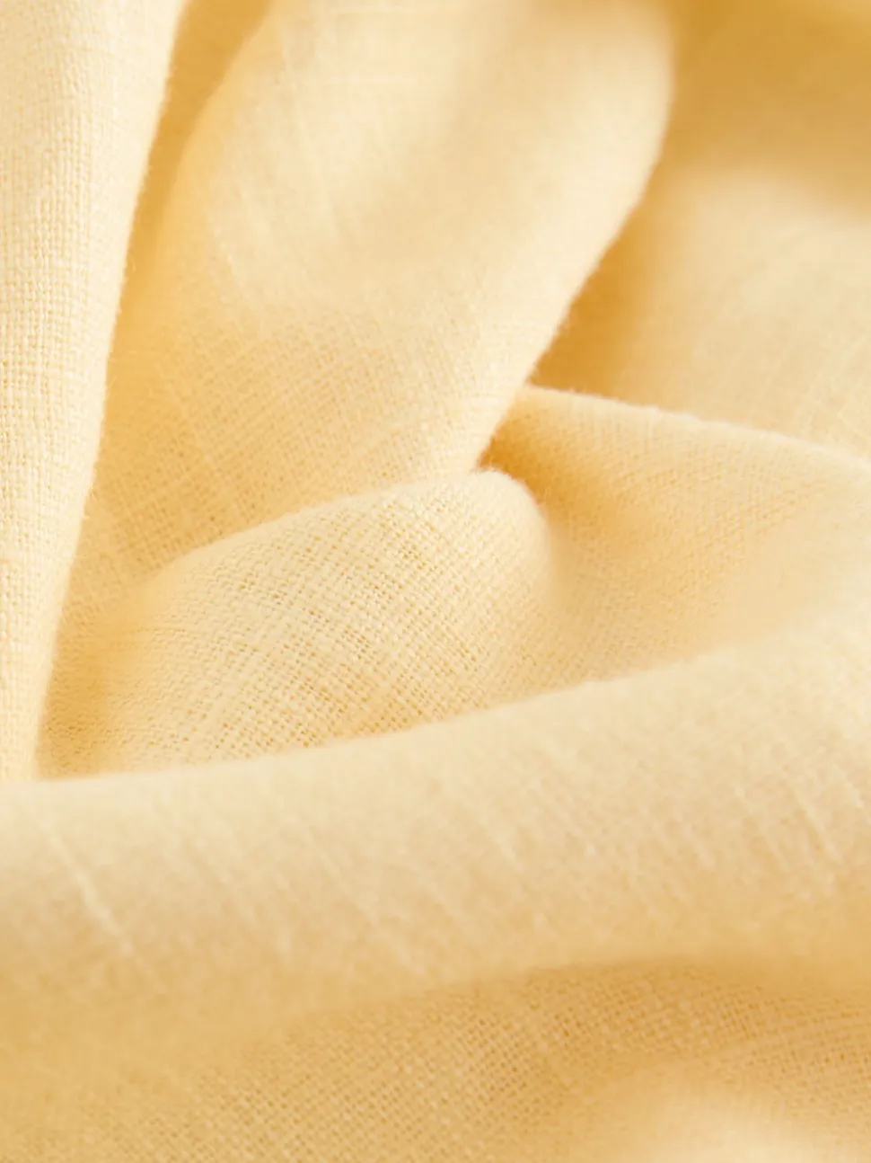 Jaune citron - Pantalons intelligents à jambe large en lin Blend
