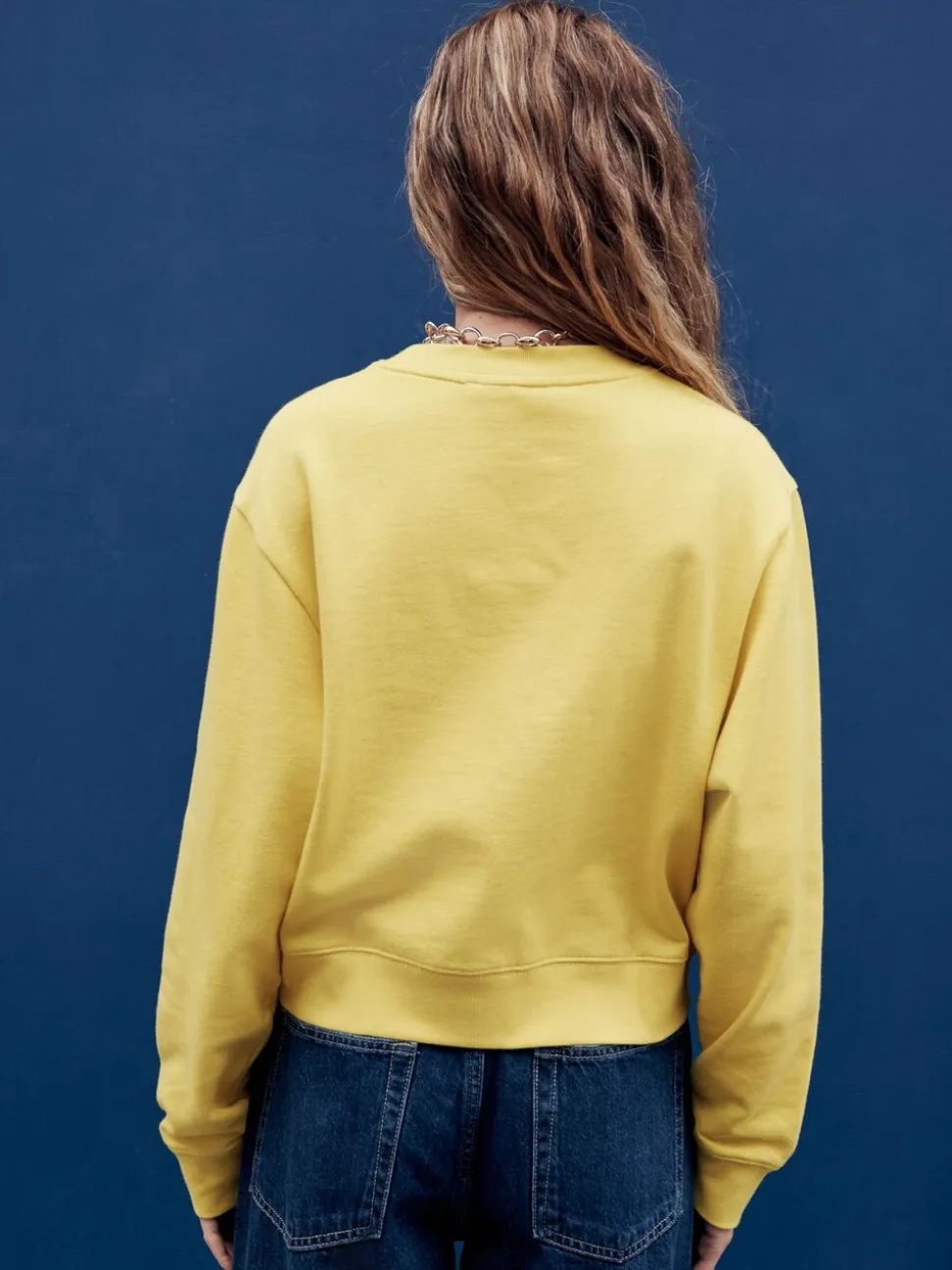 jaune ocre - Sweat-shirt graphique à col rond