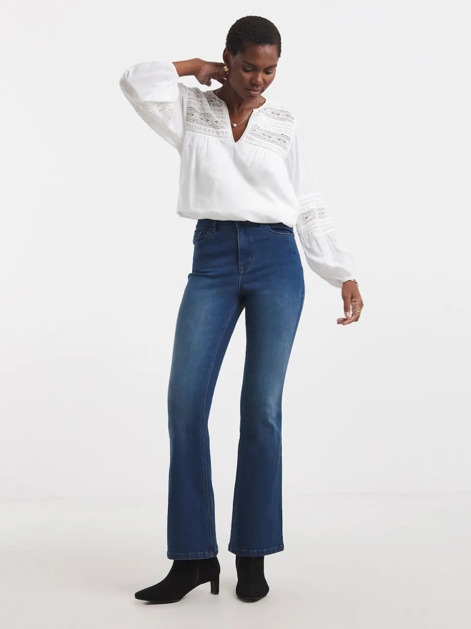 JD Williams Jean bootcut super extensible taille haute