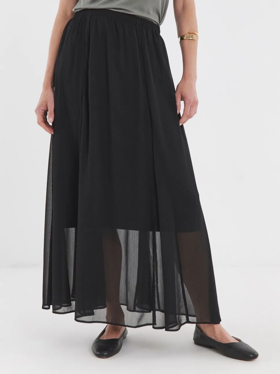 JD Williams Jupe Maxi Godet à ourlet transparent