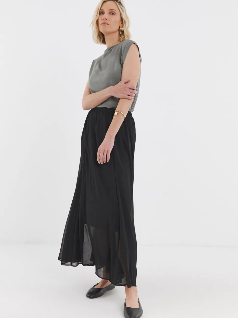 JD Williams Jupe Maxi Godet à ourlet transparent