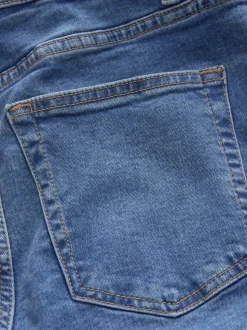 Jean bleu moyen - Jean bootcut Extensible taille Milieu