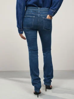 Jean bleu moyen - Jean slim boot cut réhaussant