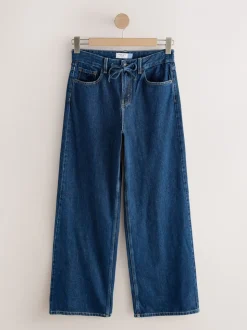 Jean délavé - Jean à jambes larges et taille Joggings