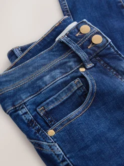 Jean délavé bleu moyen - Jean skinny coupe slim à effet rehausseur