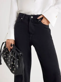 Jean droit décontracté River Island taille haute