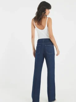 Jean droit décontracté River Island taille haute