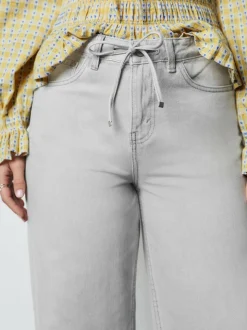Jean gris - Jean à jambes larges et taille Joggings