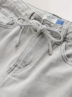 Jean gris - Jean à jambes larges et taille Joggings
