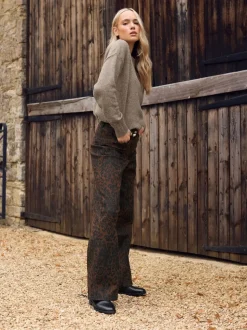 Jean large Long Tall Sally imprimé léopard