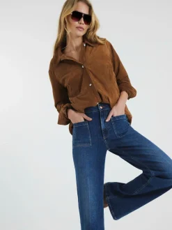 Jean River Island taille haute coupe évasée 100% coton