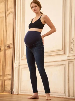 Jeans skinny de grossesse Seraphine Overbump bio haut de gamme