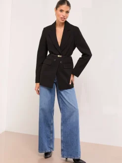Jet Black - Blazer long ajusté Lipsy décontracté
