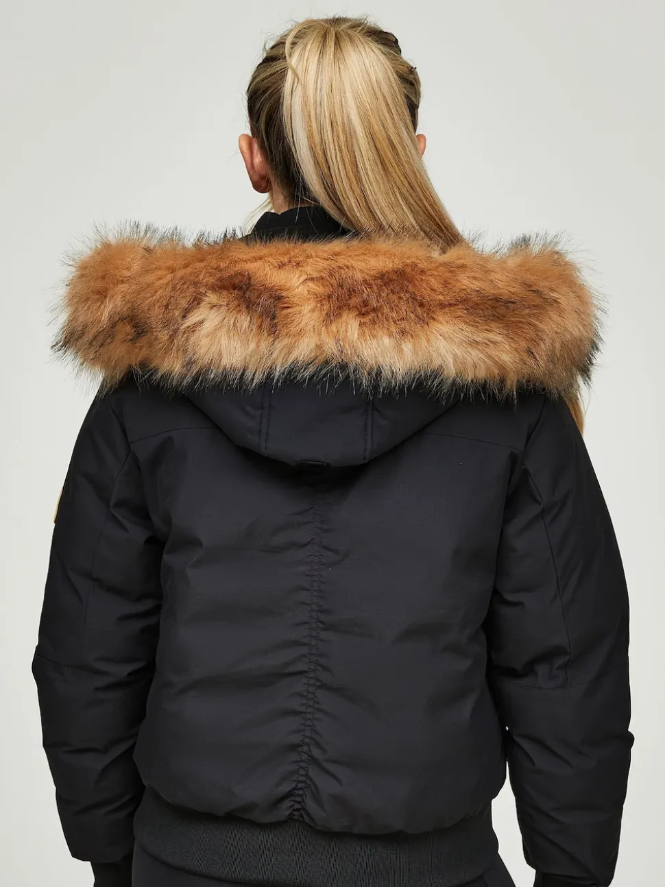 Jet Black - Veste Zavetti Canada Olivia Bomber 100% coton pour femme