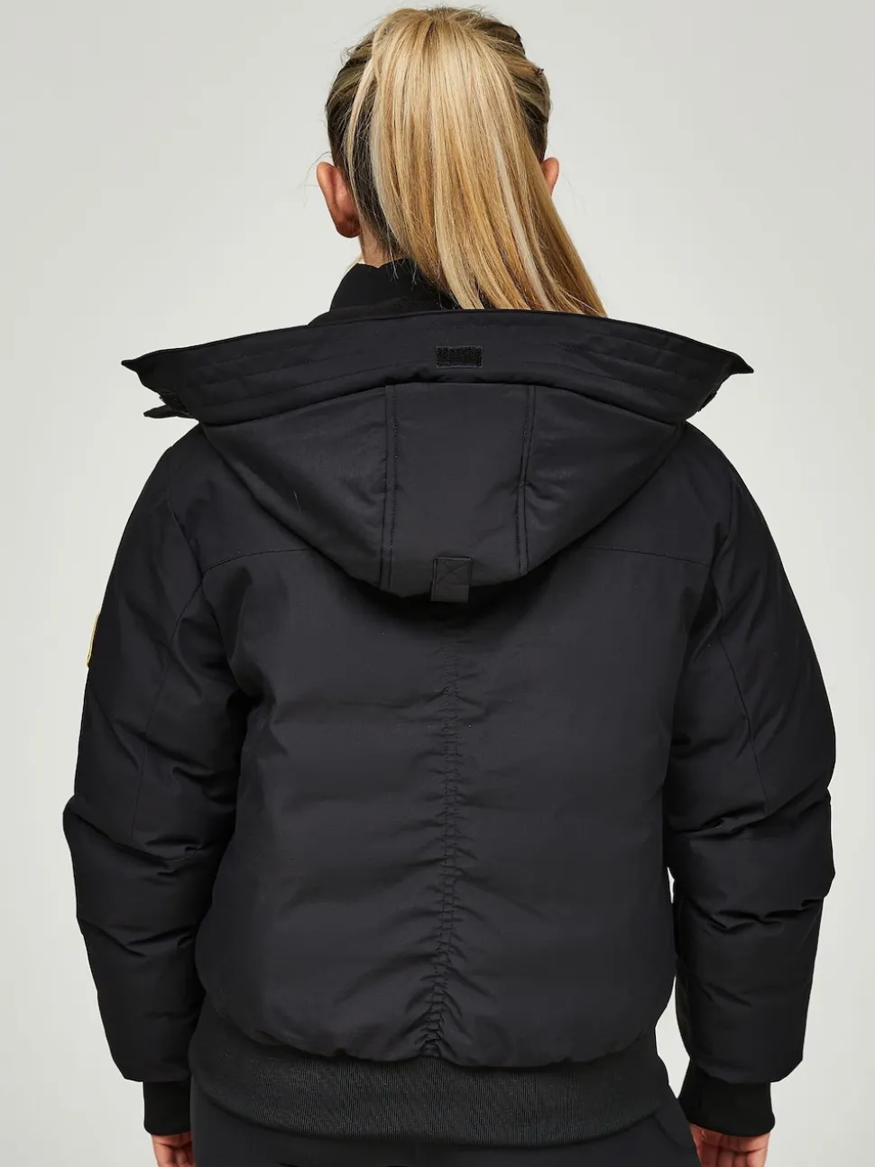 Jet Black - Veste Zavetti Canada Olivia Bomber 100% coton pour femme