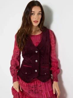 Joe Browns Gilet en velours côtelé à volants