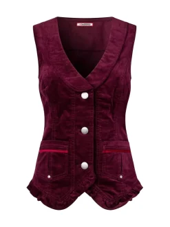 Joe Browns Gilet en velours côtelé à volants