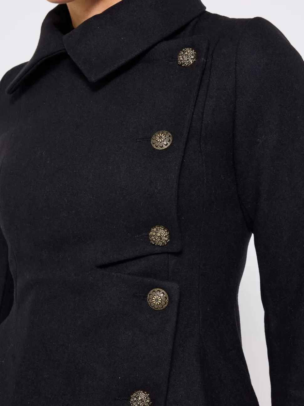 Joe Browns Manteau noir à col oversize