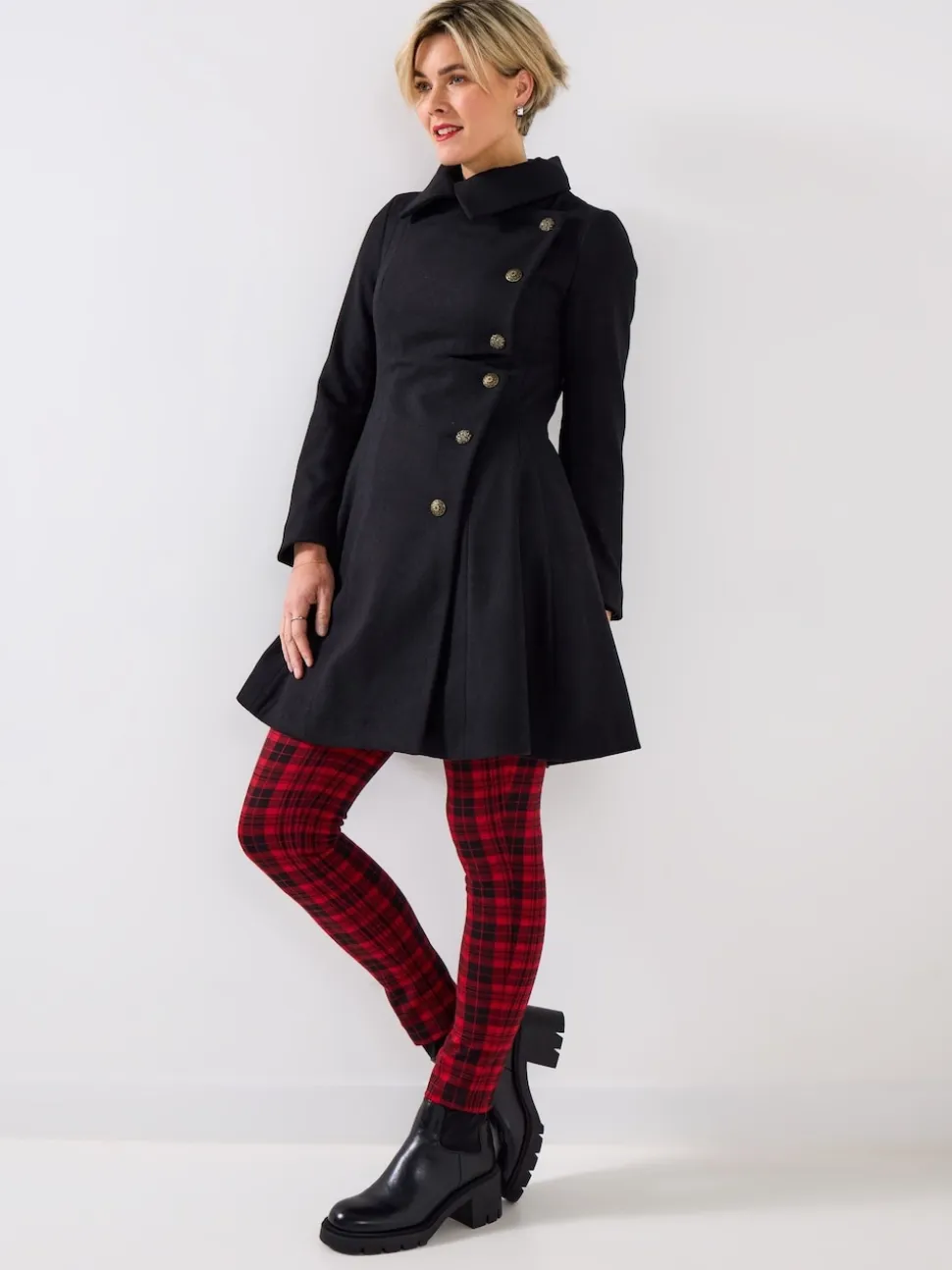 Joe Browns Manteau noir à col oversize