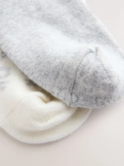 Joli motif Fair Isle gris - Lot 2 paires de chaussettes en laine Mélange