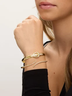 Jon Richard Bracelet plaqué 18K et boucle pavée