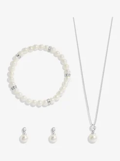 Jon Richard Crystal Pearl Trio Set - Livré dans un coffret cadeau.
