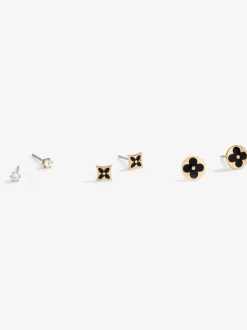Jon Richard Jets Boucles d'oreilles en émail 3 Pack