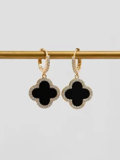 Jon Richard Tone Jets Boucles d'oreilles Huggie Clover