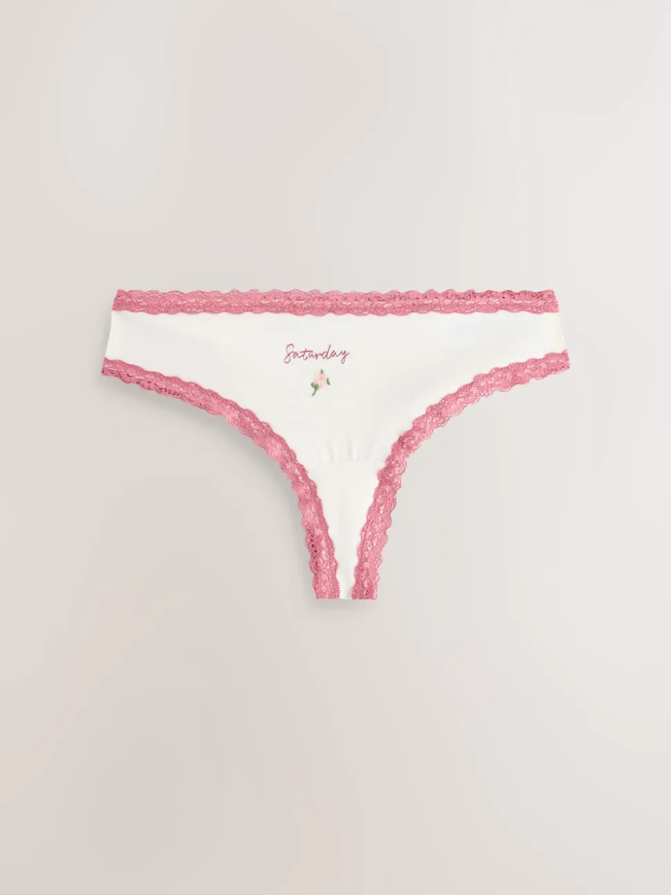 Jours de la semaine - Culotte en coton et dentelle 7 Pack