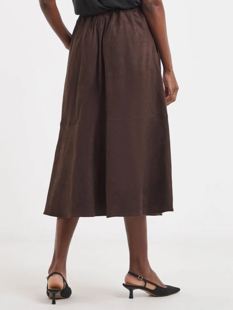 Jupe JD Williams mi-longue en daim