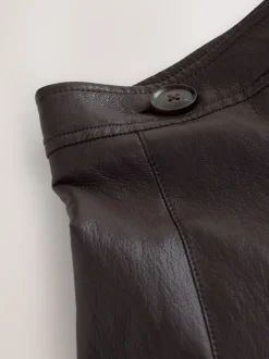 Jupe Kilt mi-longue Nodinary en similicuir