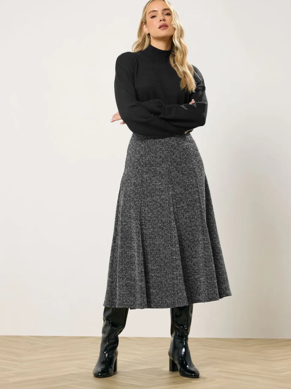 Jupe Long Tall Sally Boucle A Line Midaxi
