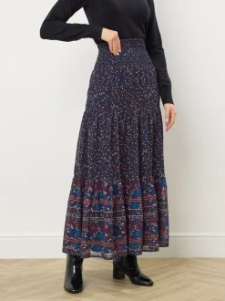 Jupe Long Tall Sally Fleurie à bordures étagées