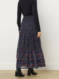 Jupe Long Tall Sally Fleurie à bordures étagées