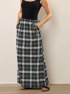 Jupe Long Tall Sally Maxi à Carreaux