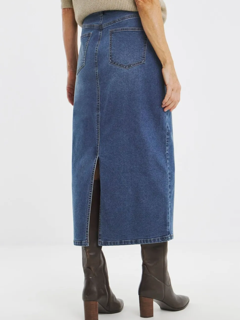 Jupe longue JD Williams Mid Wash 24/7 en jean
