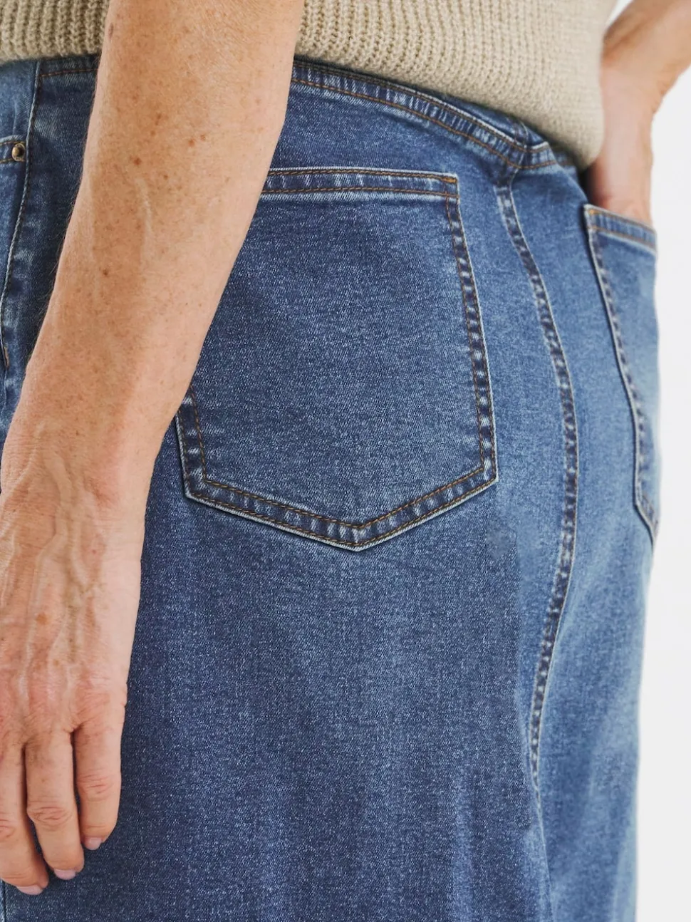 Jupe longue JD Williams Mid Wash 24/7 en jean