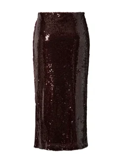 Jupe longue Y.A.S rouge à sequins